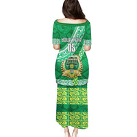 Custom Saineha High School Puletasi Tongan Kupesi Pattern LT05 - Polynesian Pride