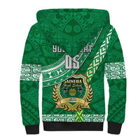 Custom Saineha High School Sherpa Hoodie Tongan Kupesi Pattern LT05 - Polynesian Pride