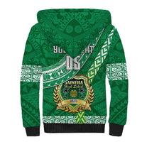 Custom Saineha High School Sherpa Hoodie Tongan Kupesi Pattern LT05 - Polynesian Pride