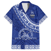 Custom Tupou College Hawaiian Shirt Tongan Kupesi Pattern LT05 Blue - Polynesian Pride