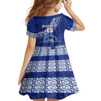 Custom Tupou College Kid Short Sleeve Dress Tongan Kupesi Pattern LT05 - Polynesian Pride