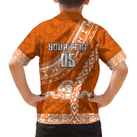 Custom Tailulu College Kid Hawaiian Shirt Tongan Kupesi Pattern LT05 - Polynesian Pride
