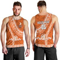 Custom Tailulu College Men Tank Top Tongan Kupesi Pattern LT05 - Polynesian Pride