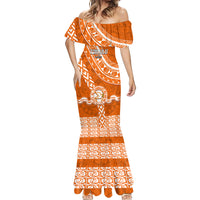 Custom Tailulu College Mermaid Dress Tongan Kupesi Pattern LT05 - Polynesian Pride