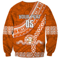 Custom Tailulu College Sweatshirt Tongan Kupesi Pattern LT05 - Polynesian Pride