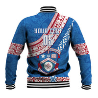 Custom Apifoou College Baseball Jacket Tongan Kupesi Pattern LT05 - Polynesian Pride