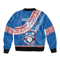 Custom Apifoou College Bomber Jacket Tongan Kupesi Pattern LT05 - Polynesian Pride
