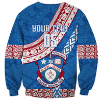 Custom Apifoou College Sweatshirt Tongan Kupesi Pattern LT05 - Polynesian Pride