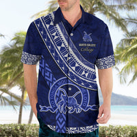 Custom Queen Salote College Hawaiian Shirt Tongan Kupesi Pattern LT05 - Polynesian Pride