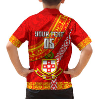 Custom Kolisi Tonga Kid Hawaiian Shirt Tongan Kupesi Pattern LT05 - Polynesian Pride
