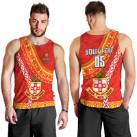 Custom Kolisi Tonga Men Tank Top Tongan Kupesi Pattern LT05 - Polynesian Pride