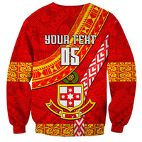 Custom Kolisi Tonga Sweatshirt Tongan Kupesi Pattern LT05 - Polynesian Pride