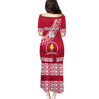 Custom Beulah College Family Matching Puletasi Dress and Hawaiian Shirt Tongan Kupesi Pattern LT05 - Polynesian Pride