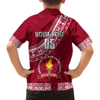 Custom Beulah College Kid Hawaiian Shirt Tongan Kupesi Pattern LT05 - Polynesian Pride