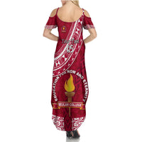 Custom Beulah College Summer Maxi Dress Tongan Kupesi Pattern LT05 - Polynesian Pride