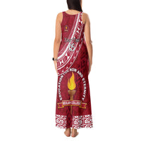 Custom Beulah College Tank Maxi Dress Tongan Kupesi Pattern LT05 - Polynesian Pride