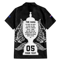 Custom New Zealand Rugby Family Matching Off Shoulder Short Dress and Hawaiian Shirt The Haka With Champions Cup LT05 - Polynesian Pride