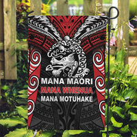 Aotearoa Mana Maori Garden Flag Toitu Te Tiriti LT05 Garden Flag Black - Polynesian Pride