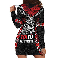 Aotearoa Mana Maori Hoodie Dress Toitu Te Tiriti LT05 - Polynesian Pride