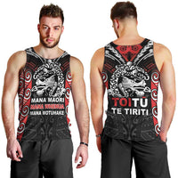 Aotearoa Mana Maori Men Tank Top Toitu Te Tiriti LT05 - Polynesian Pride