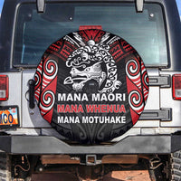 Aotearoa Mana Maori Spare Tire Cover Toitu Te Tiriti LT05 Black - Polynesian Pride
