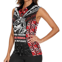 Aotearoa Mana Maori Women Sleeveless Polo Shirt Toitu Te Tiriti