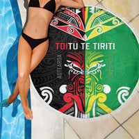 Cook Islands And Aotearoa Beach Blanket Together For Te Tiriti O Waitangi LT05 - Polynesian Pride