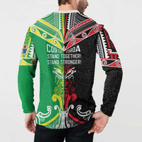 Cook Islands And Aotearoa Button Sweatshirt Together For Te Tiriti O Waitangi LT05 - Polynesian Pride