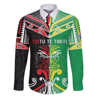 Cook Islands And Aotearoa Family Matching Short Sleeve Bodycon Dress and Hawaiian Shirt Together For Te Tiriti O Waitangi