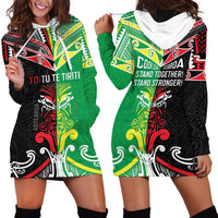Cook Islands And Aotearoa Hoodie Dress Together For Te Tiriti O Waitangi LT05 - Polynesian Pride