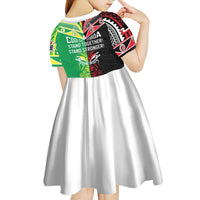 Cook Islands And Aotearoa Kid Short Sleeve Dress Together For Te Tiriti O Waitangi LT05 - Polynesian Pride