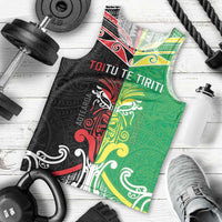 Cook Islands And Aotearoa Men Tank Top Together For Te Tiriti O Waitangi LT05 - Polynesian Pride