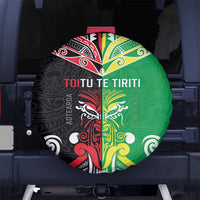 Cook Islands And Aotearoa Spare Tire Cover Together For Te Tiriti O Waitangi LT05 - Polynesian Pride