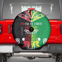 Cook Islands And Aotearoa Spare Tire Cover Together For Te Tiriti O Waitangi LT05 - Polynesian Pride