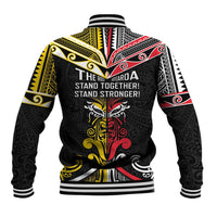 Niue And Aotearoa Baseball Jacket Together For Te Tiriti O Waitangi LT05 - Polynesian Pride