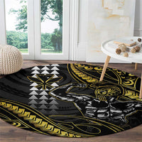 Hawaii Ikaika Warrior Helmet Round Carpet Gold Style