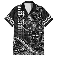 Hawaii Ikaika Warrior Helmet Hawaiian Shirt Black Tribal Tattoo
