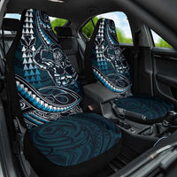 Hawaii Ikaika Warrior Helmet Car Seat Cover Blue Tribal Tattoo