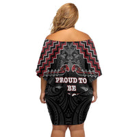 Aotearoa Off Shoulder Short Dress Proud To Be Maori