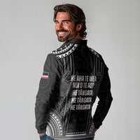 Aotearoa Toitu Te Tiriti Long Sleeve Polo Shirt No Kiwi Without Iwi