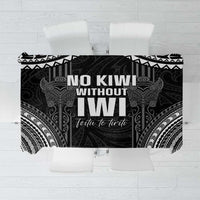 Aotearoa Toitu Te Tiriti Tablecloth No Kiwi Without Iwi LT05 Black - Polynesian Pride