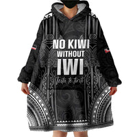Aotearoa Toitu Te Tiriti Wearable Blanket Hoodie No Kiwi Without Iwi LT05 - Polynesian Pride