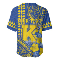 Personalised Hawaii Kaiser High School Baseball Jersey Tribal Tattoo With Hibiscus Flowers LT05 - Polynesian Pride