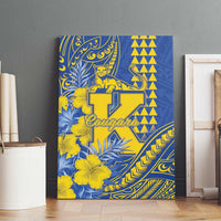 Hawaii Kaiser High School Canvas Wall Art Tribal Tattoo With Hibiscus Flowers LT05 - Polynesian Pride