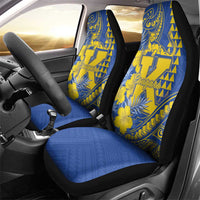Hawaii Kaiser High School Car Seat Cover Tribal Tattoo With Hibiscus Flowers LT05 - Polynesian Pride