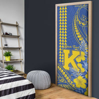 Personalised Hawaii Kaiser High School Door Cover Tribal Tattoo With Hibiscus Flowers LT05 - Polynesian Pride