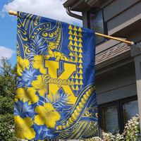 Hawaii Kaiser High School Garden Flag Tribal Tattoo With Hibiscus Flowers LT05 - Polynesian Pride