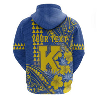 Personalised Hawaii Kaiser High School Hoodie Tribal Tattoo With Hibiscus Flowers LT05 - Polynesian Pride