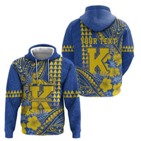 Personalised Hawaii Kaiser High School Hoodie Tribal Tattoo With Hibiscus Flowers LT05 - Polynesian Pride