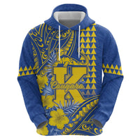 Personalised Hawaii Kaiser High School Hoodie Tribal Tattoo With Hibiscus Flowers LT05 - Polynesian Pride